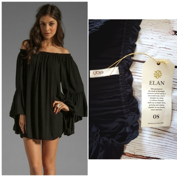 Elan Tops - NWT Boho Off-Shoulder Bell Sleeve Tunic
